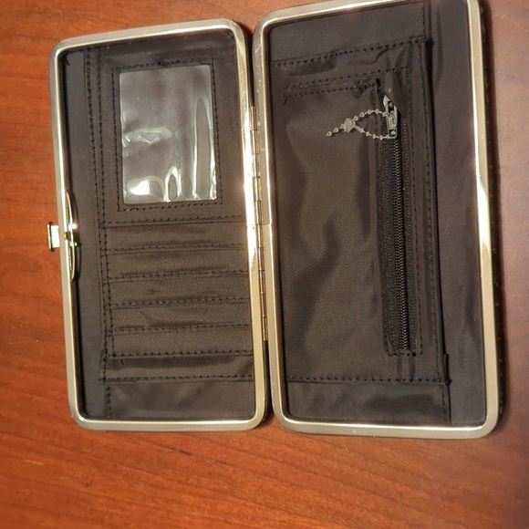 Faux leather Brown Crocodile Pint Snap wallet - Picture 3 of 6